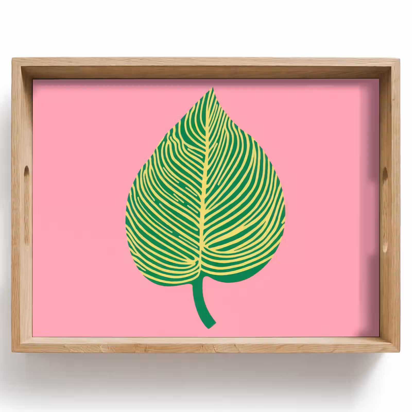 Bandeja - Ilustración - Hoja - Minimalista - Verde — 1