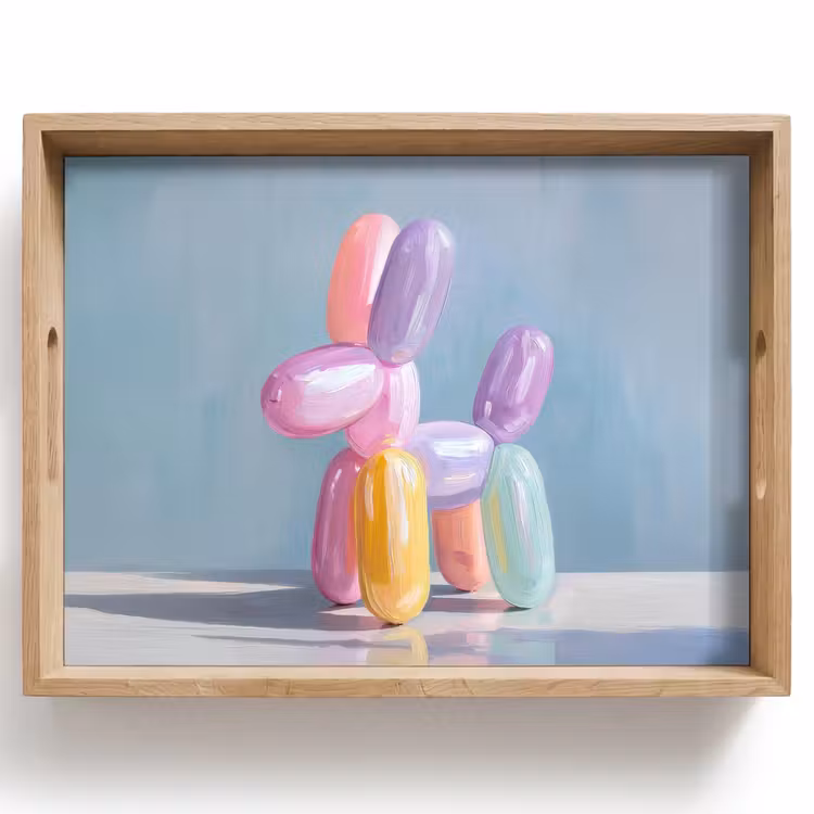 Bandeja - Animal - Globo - Tonos pastel - Brillante — 1
