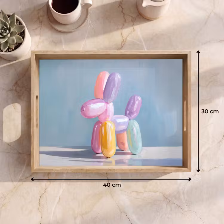 Bandeja - Animal - Globo - Tonos pastel - Brillante — 7