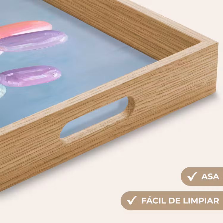 Bandeja - Animal - Globo - Tonos pastel - Brillante — 8