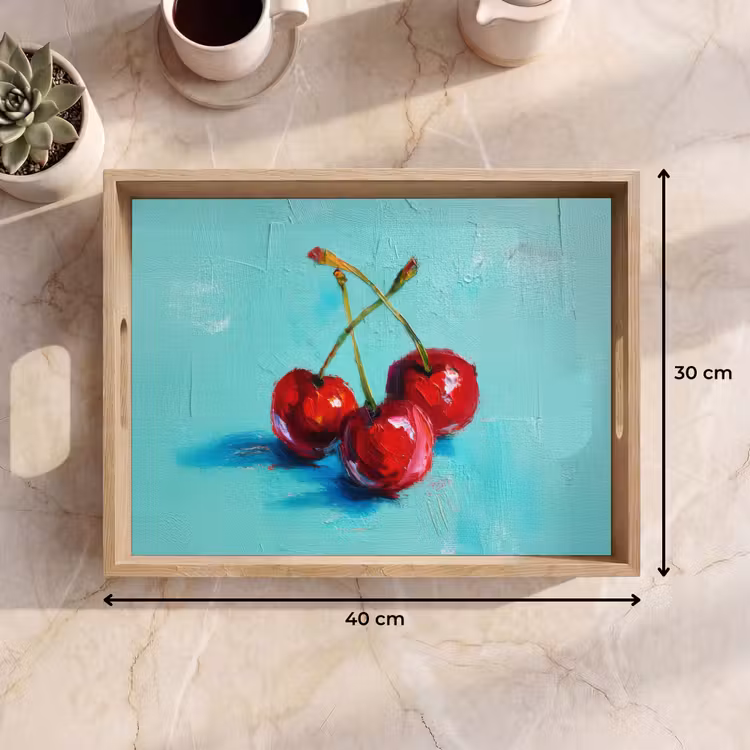 Bandeja - Cereza - Rojo - Tres - Teñido — 7