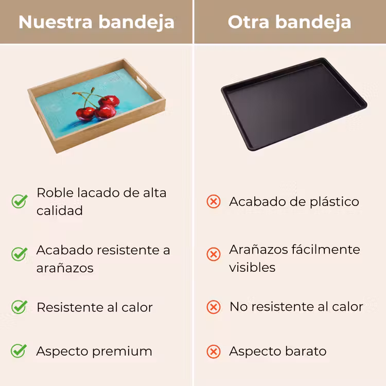 Bandeja - Cereza - Rojo - Tres - Teñido — 9