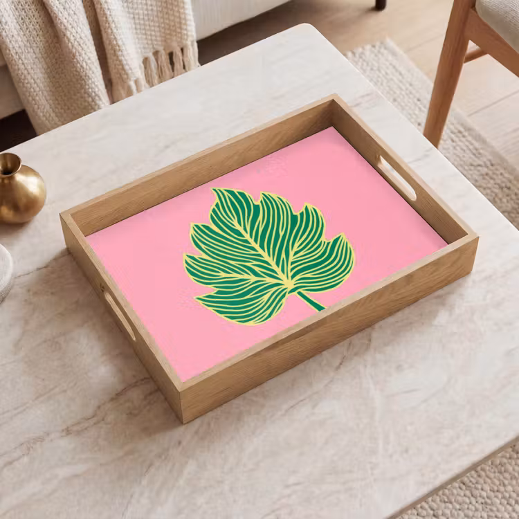Bandeja - Hoja - Verde - Ilustración - Minimalista — 2