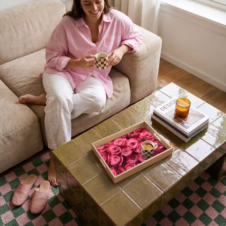 Bandeja - Rosas - Rosa - Flor — 4