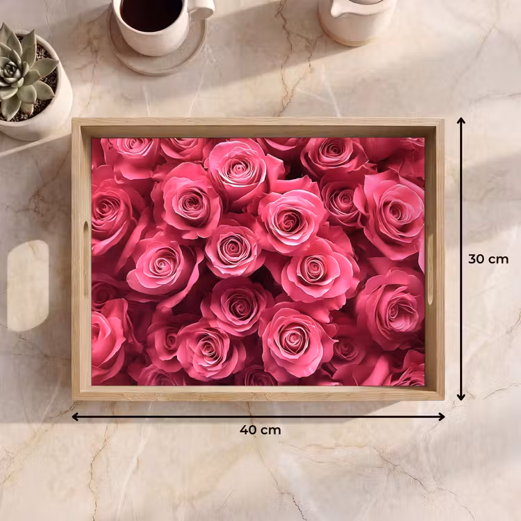 Bandeja - Rosas - Rosa - Flor — 7