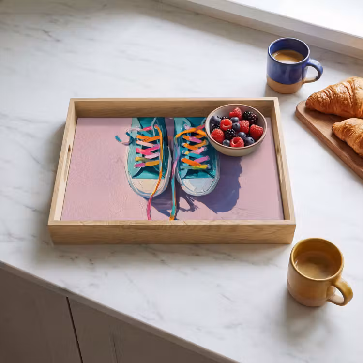 Bandeja - Zapatillas - Cordones - Colorido - Sombra — 3