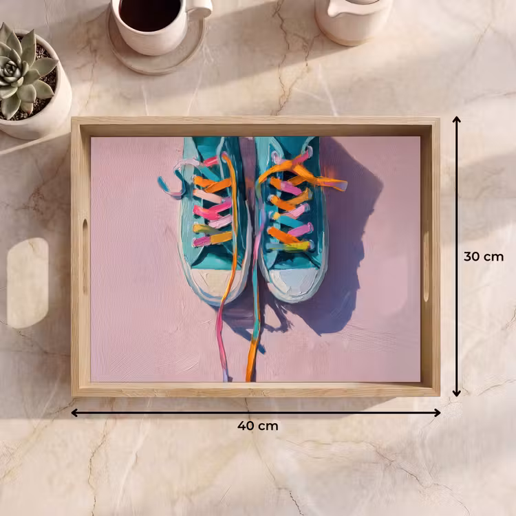 Bandeja - Zapatillas - Cordones - Colorido - Sombra — 7