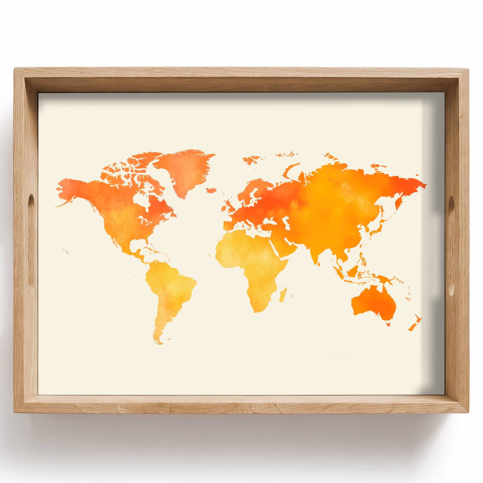 Bandeja - Mapamundi - Naranja - Colorido — 1