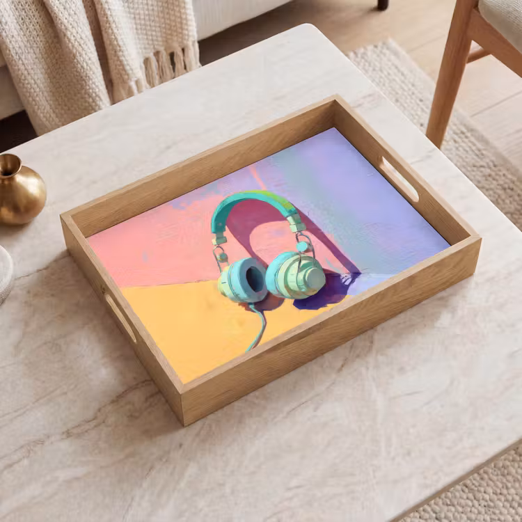 Bandeja - Auriculares - Verde menta - Cable — 2
