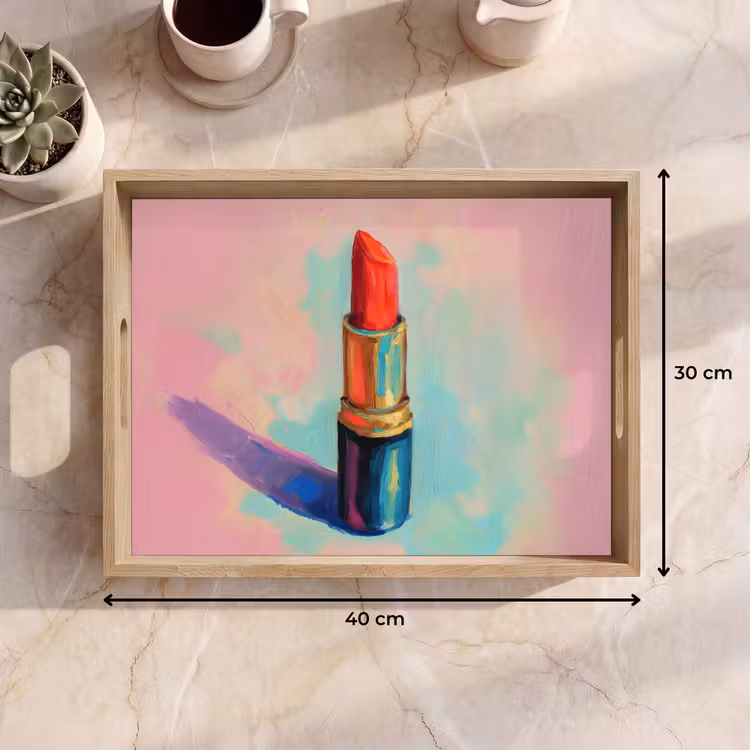 Bandeja - Barra de labios - Rojo - Pinceladas — 7