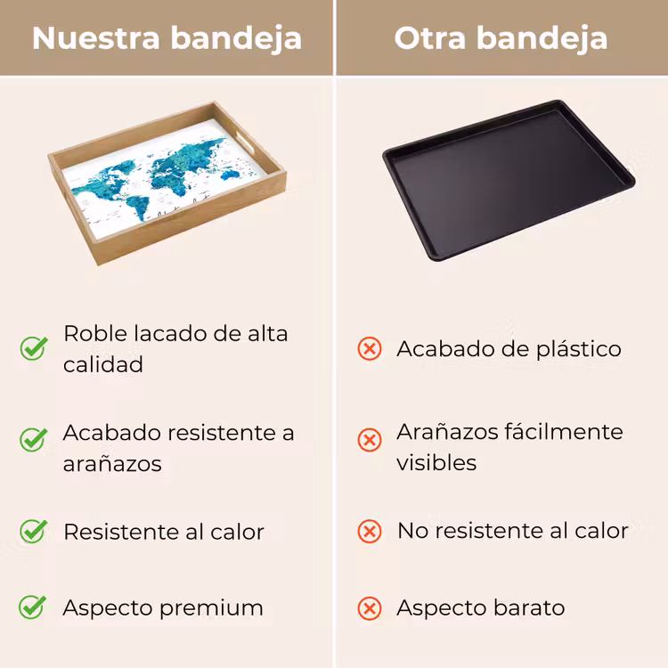 Bandeja - Mapamundi - Azul - Colorido — 9