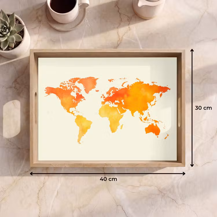Bandeja - Mapamundi - Naranja - Colorido — 7