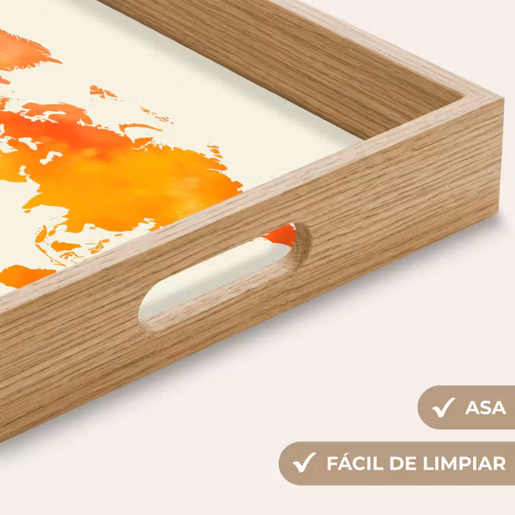Bandeja - Mapamundi - Naranja - Colorido — 8