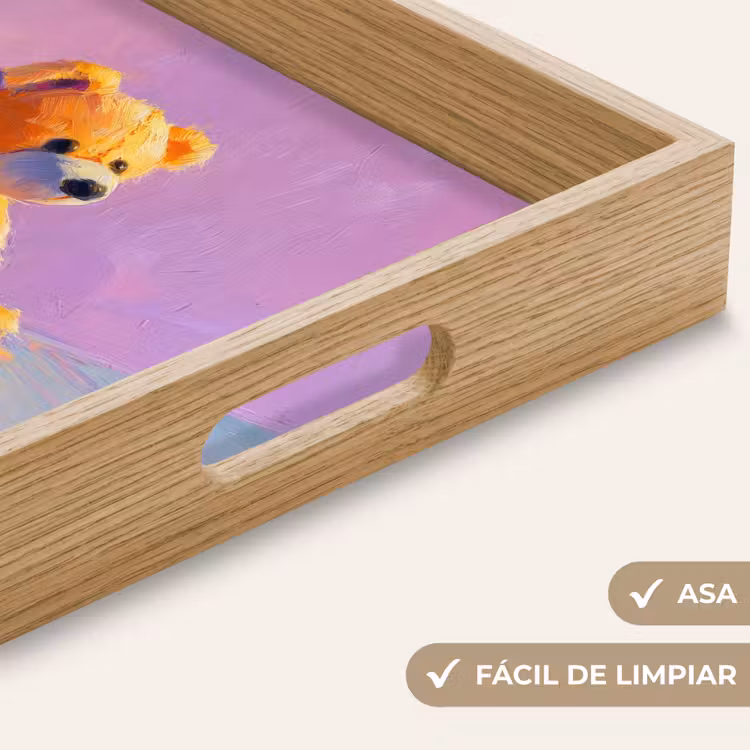 Bandeja - Osito - Sombra - Pinceladas - Morado — 8