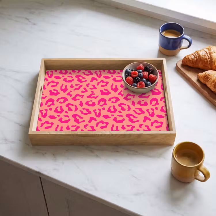 Bandeja - Estampado pantera - Rosa - Animal print - Minimalista — 3