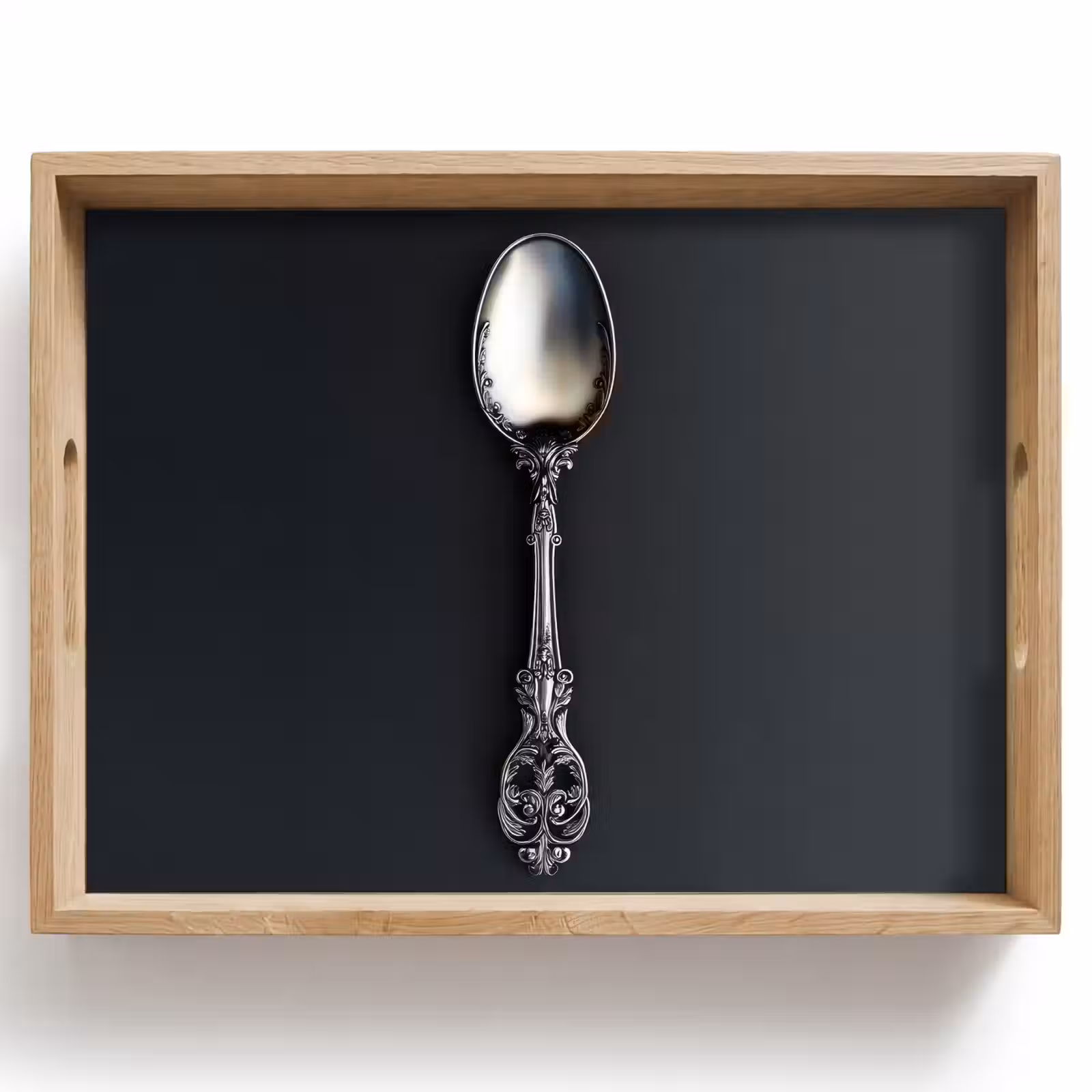 Bandeja - Cuchara - Plata - Metal — 1