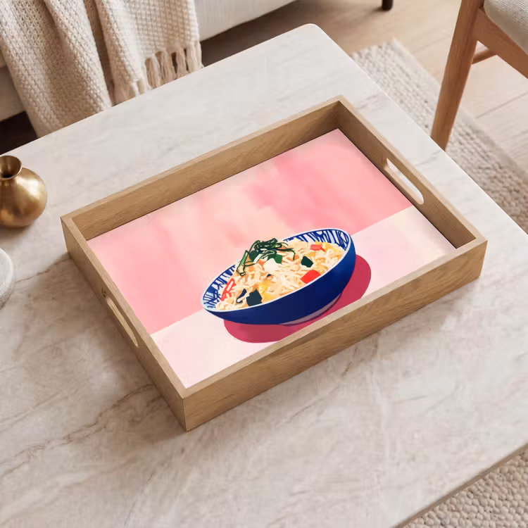 Bandeja - Arroz - Ilustración - Cuenco - Verduras — 2