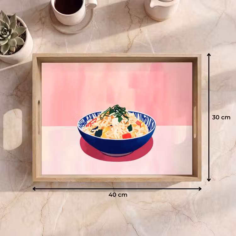 Bandeja - Arroz - Ilustración - Cuenco - Verduras — 7