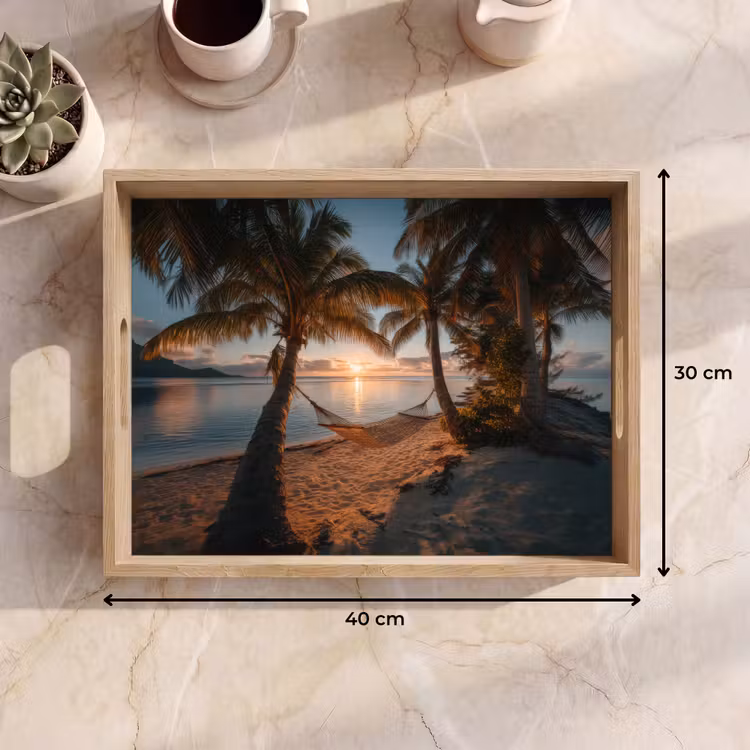 Bandeja - Palmeras - Hamaca - Playa - Puesta de sol — 7