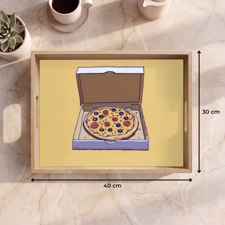 Bandeja - Pizza - Caja - Salami - Ilustración — 7