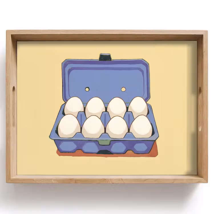 Bandeja - Huevos - Caja - Minimalista - Azul — 1