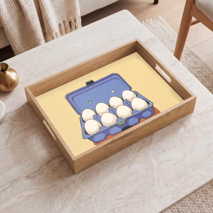 Bandeja - Huevos - Caja - Minimalista - Azul — 2
