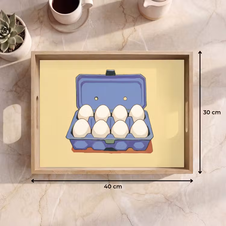 Bandeja - Huevos - Caja - Minimalista - Azul — 7