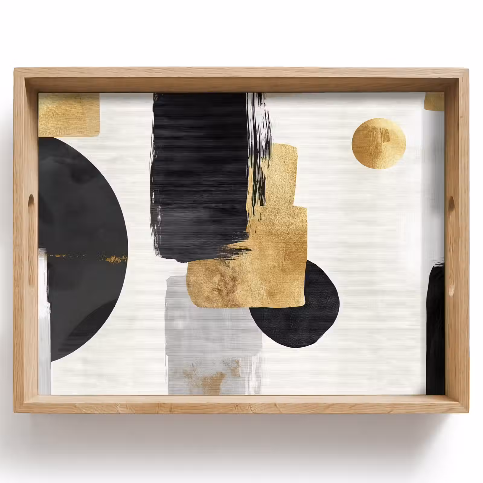 Bandeja - Oro - Rectángulos - Círculos - Abstracto — 1