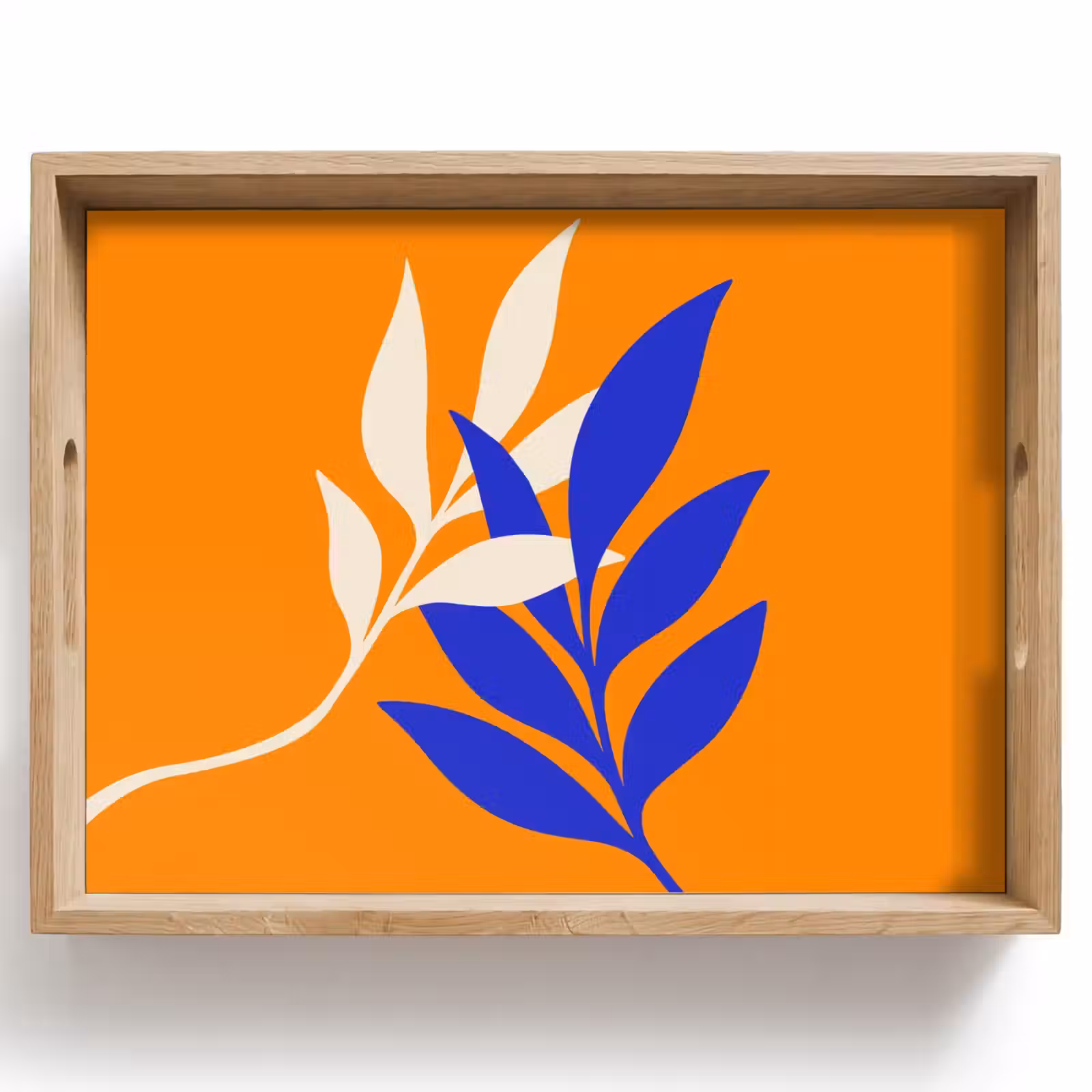 Bandeja - Ramas - Hojas - Minimalista - Azul — 1