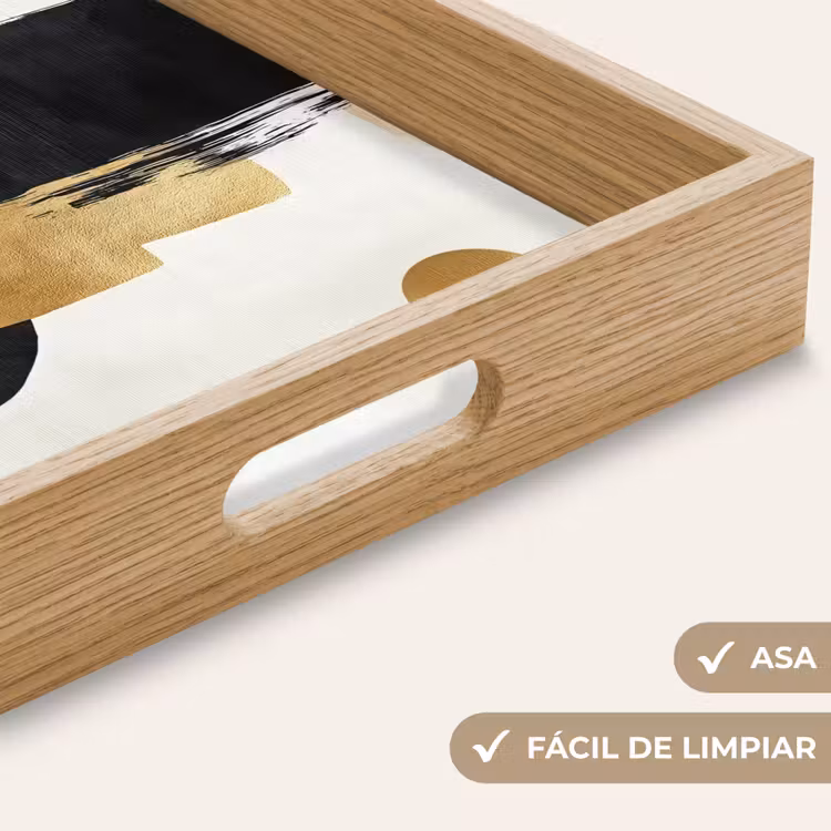 Bandeja - Oro - Rectángulos - Círculos - Abstracto — 8
