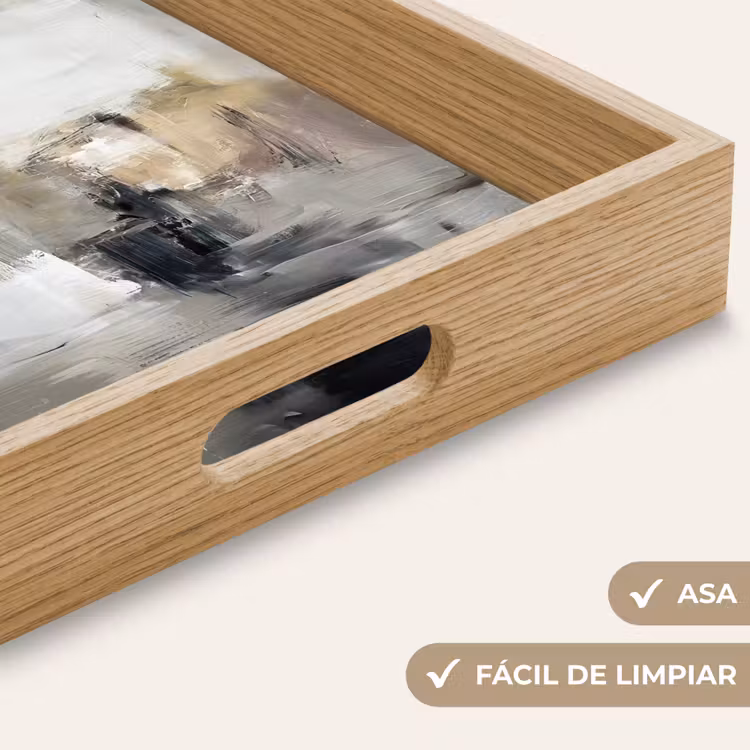 Bandeja - Paleta de colores - Pinceladas - Beige - Brumoso — 8