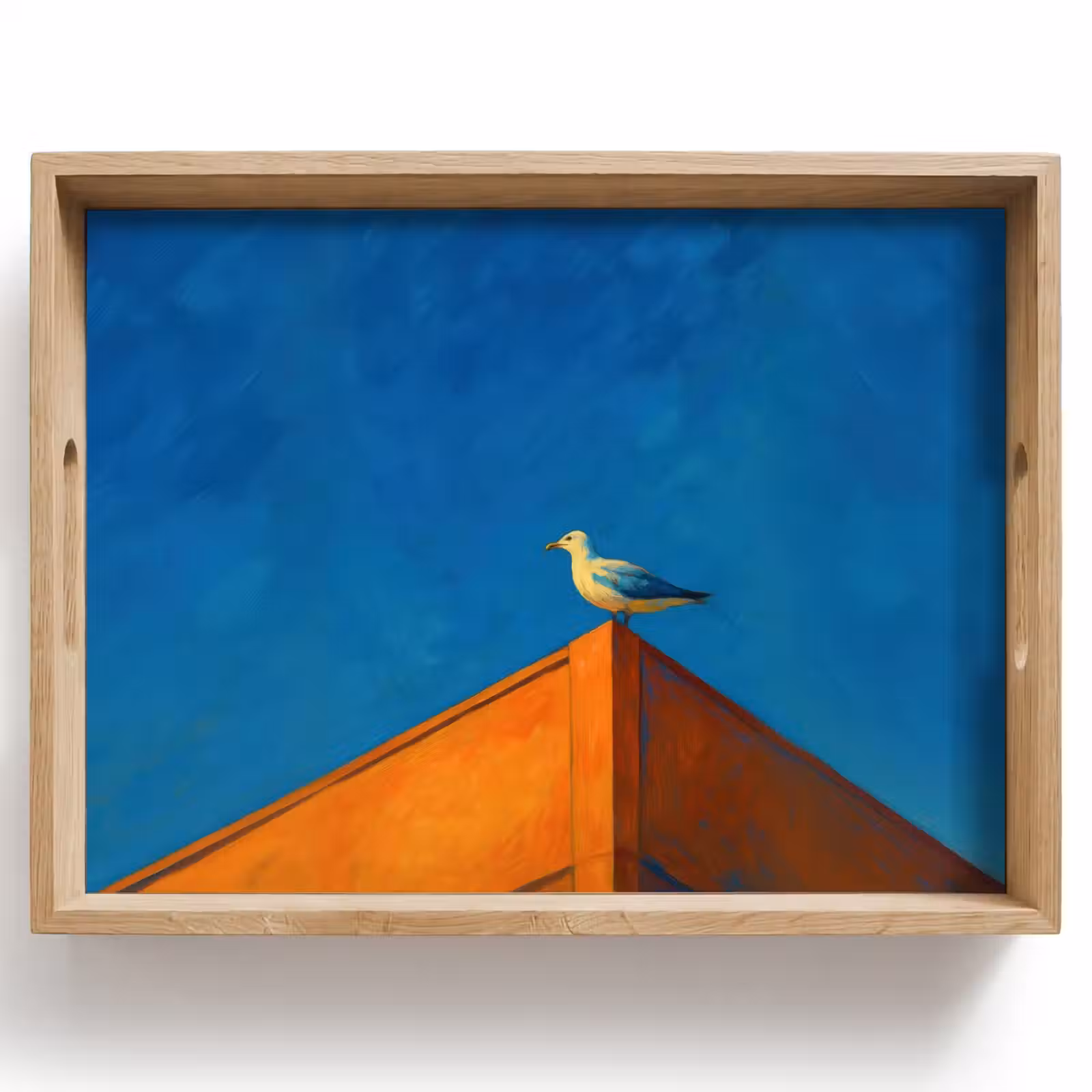Bandeja - Gaviota - Edificio - Cielo - Pintado — 1