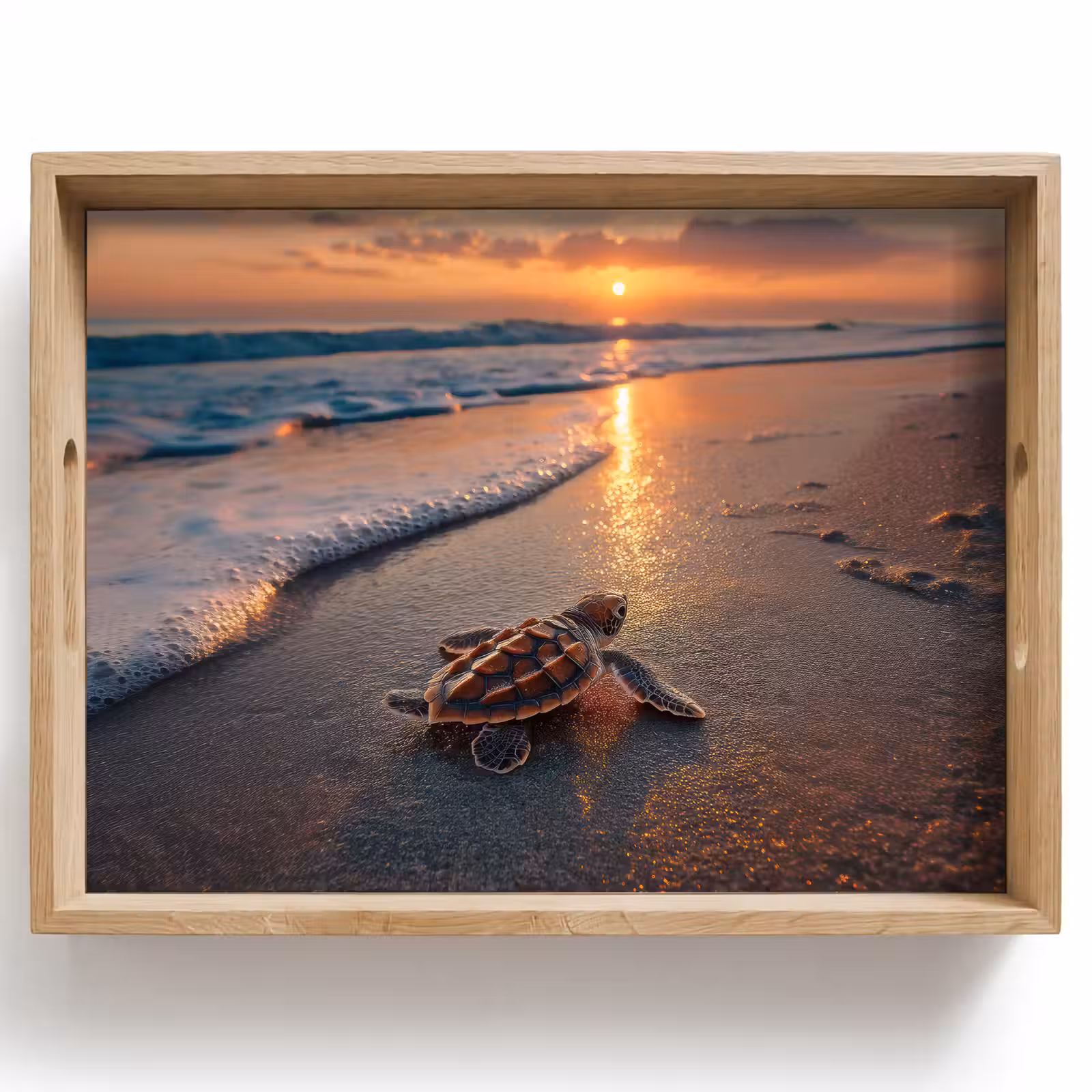 Bandeja - Tortuga - playa - Puesta de sol — 1