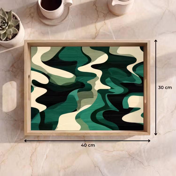 Bandeja - Abstracto - Camuflaje - Verde — 7
