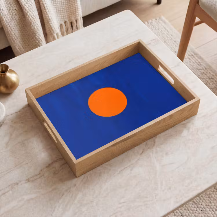 Bandeja - Forma - Redonda - Minimalista - Azul — 2