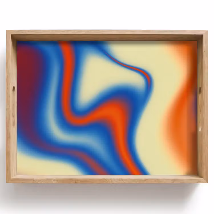 Bandeja - Olas - Colorido - Abstracto — 1