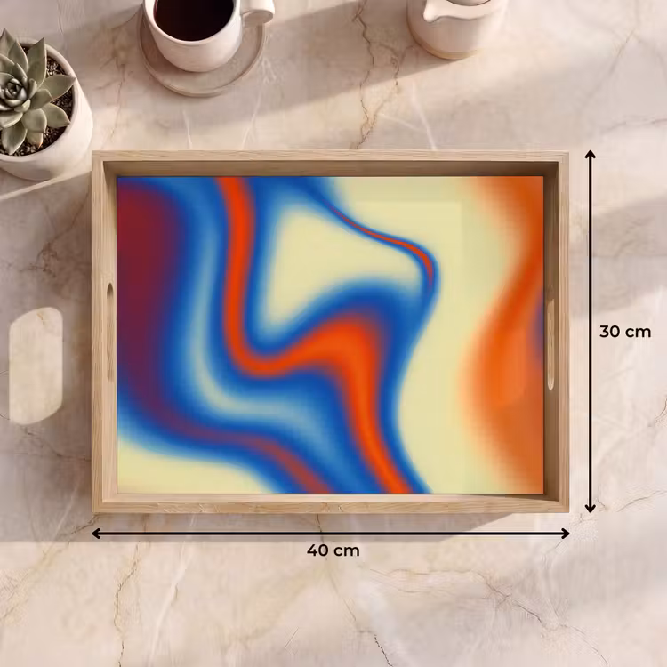 Bandeja - Olas - Colorido - Abstracto — 7