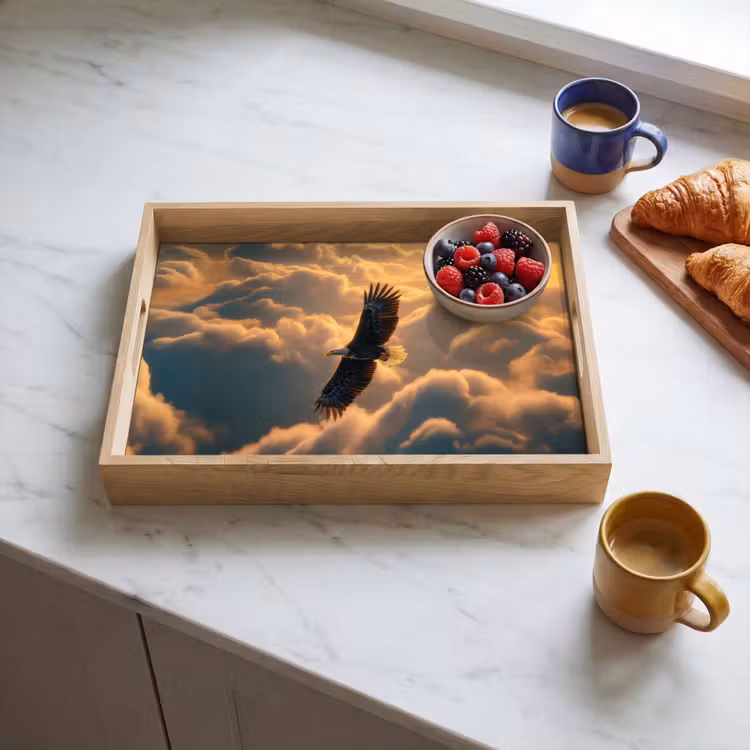 Bandeja - Águila - Nubes - Sol — 3