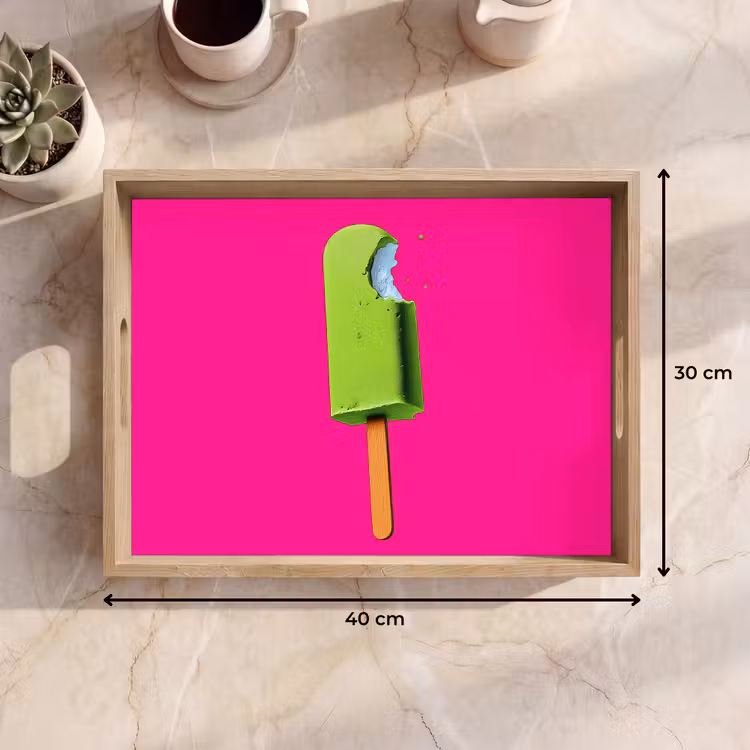 Bandeja - Helado - Palo - Minimalista - Verde — 7
