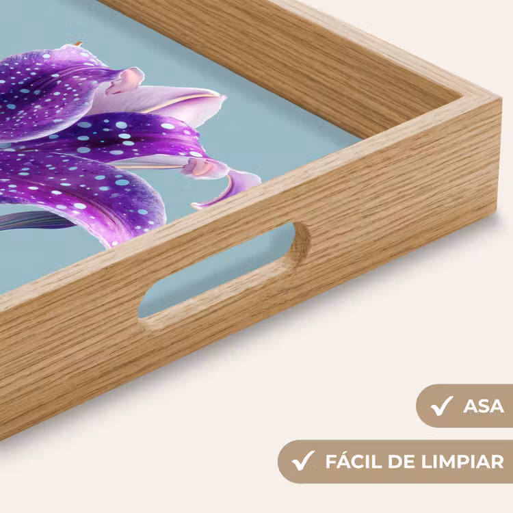 Bandeja - Lirio - Flor - Violeta - Lunares — 8