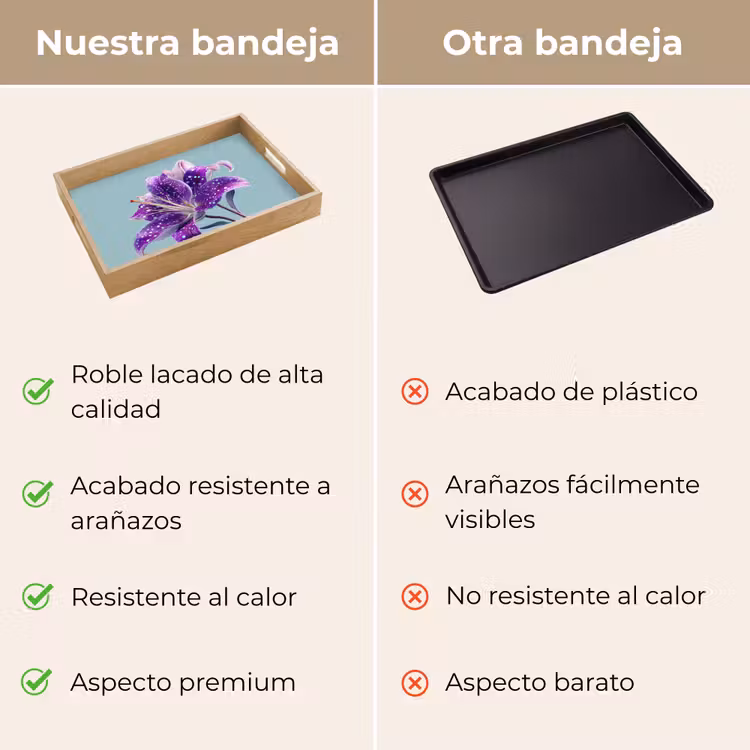 Bandeja - Lirio - Flor - Violeta - Lunares — 9