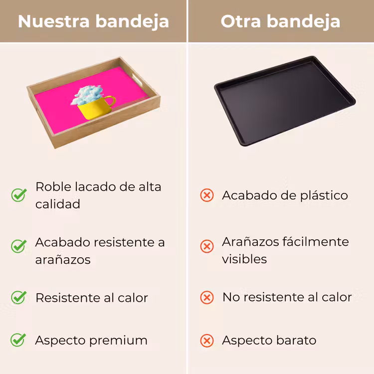 Bandeja - Taza - Nubes - Rosa - Minimalista — 9