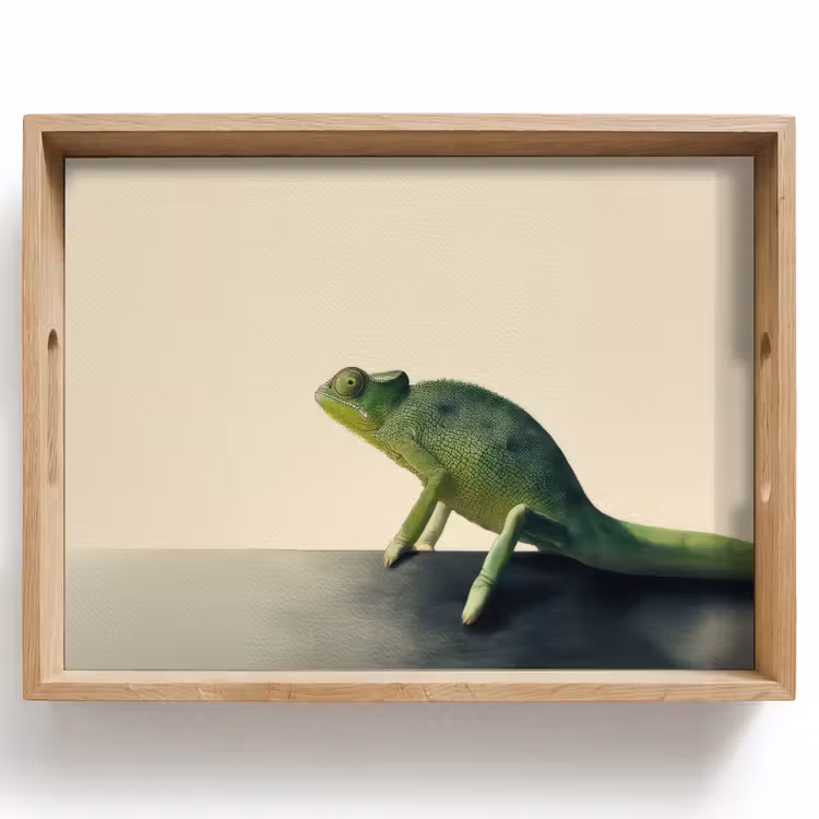 Bandeja - Camaleón - Verde - Minimalista — 1