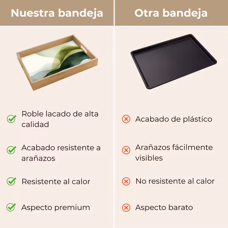 Bandeja - Ondas - Abstracto - Verde claro - Ornamental — 9