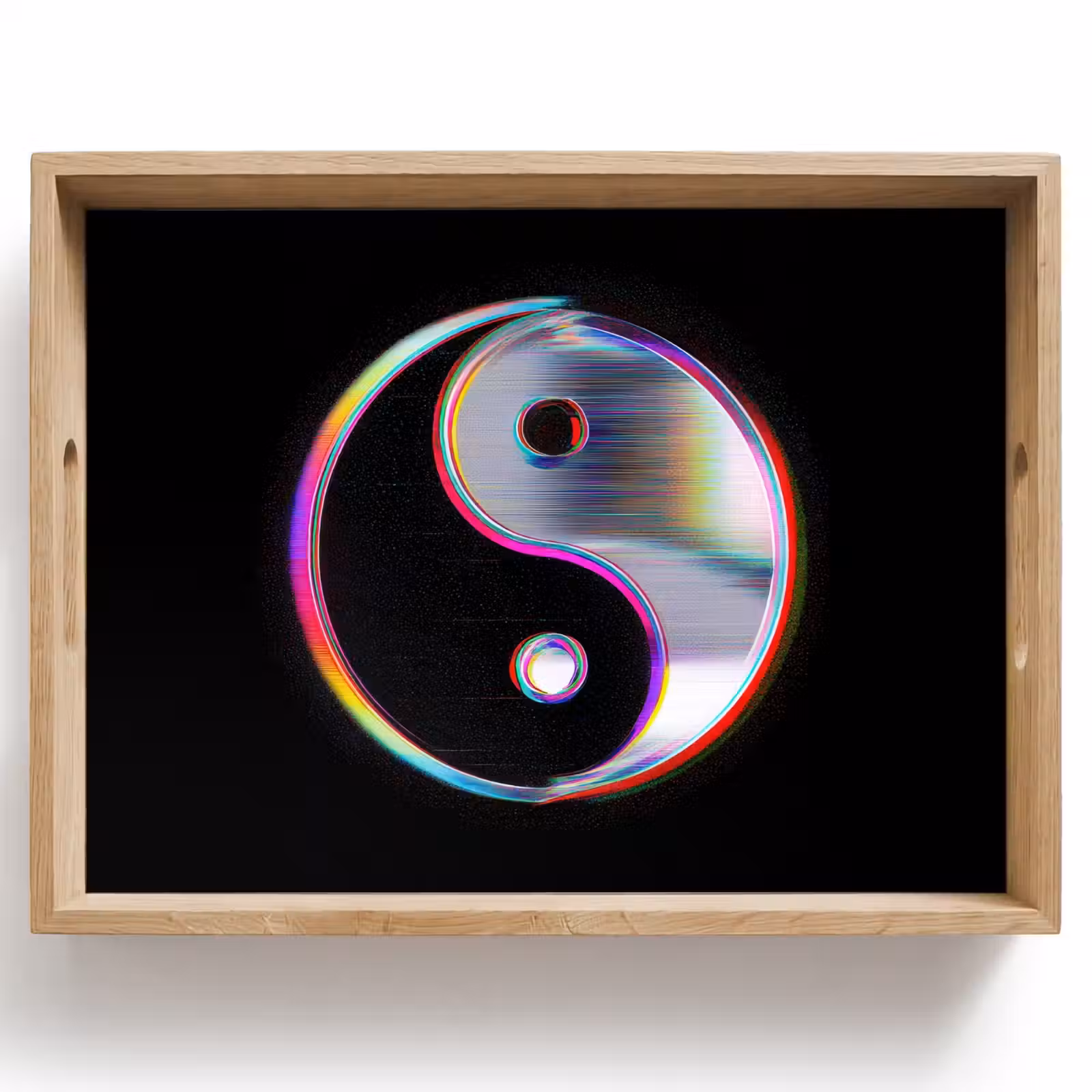 Bandeja - Yin-Yang - Círculo - Arco iris — 1