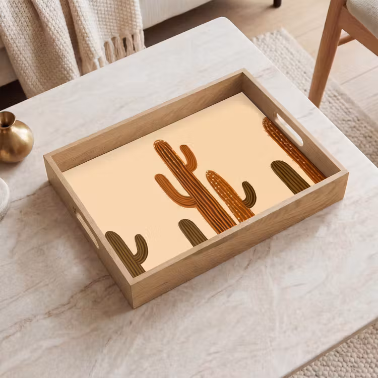 Bandeja - Cactus - Desierto - Arena - Marrón — 2