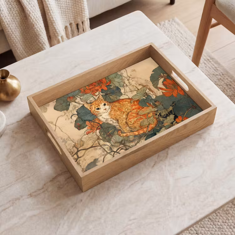 Bandeja - Gato - Ornamental - Flores — 2