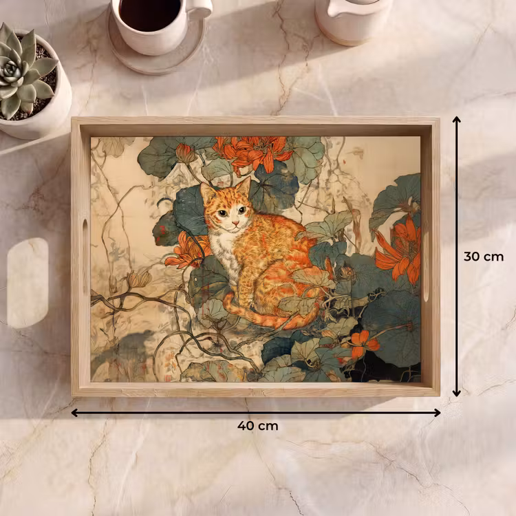 Bandeja - Gato - Ornamental - Flores — 7