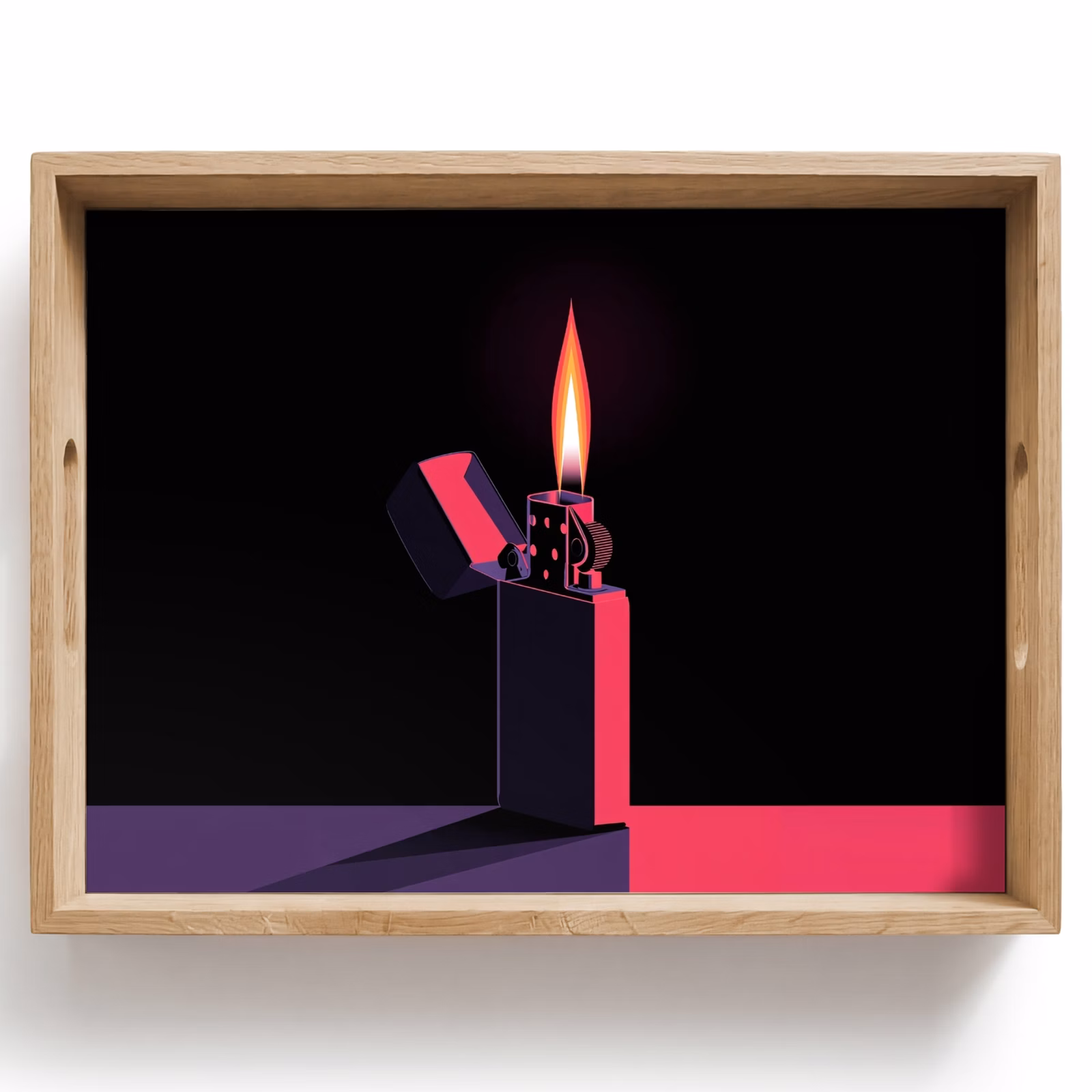 Bandeja - Encendedor - Llama - Oscuro — 1