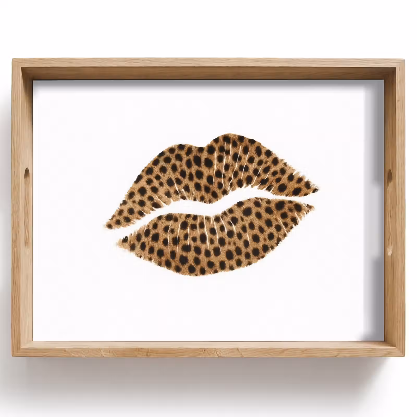 Bandeja - Lip - Estampado pantera - Minimalista - Blanco — 1